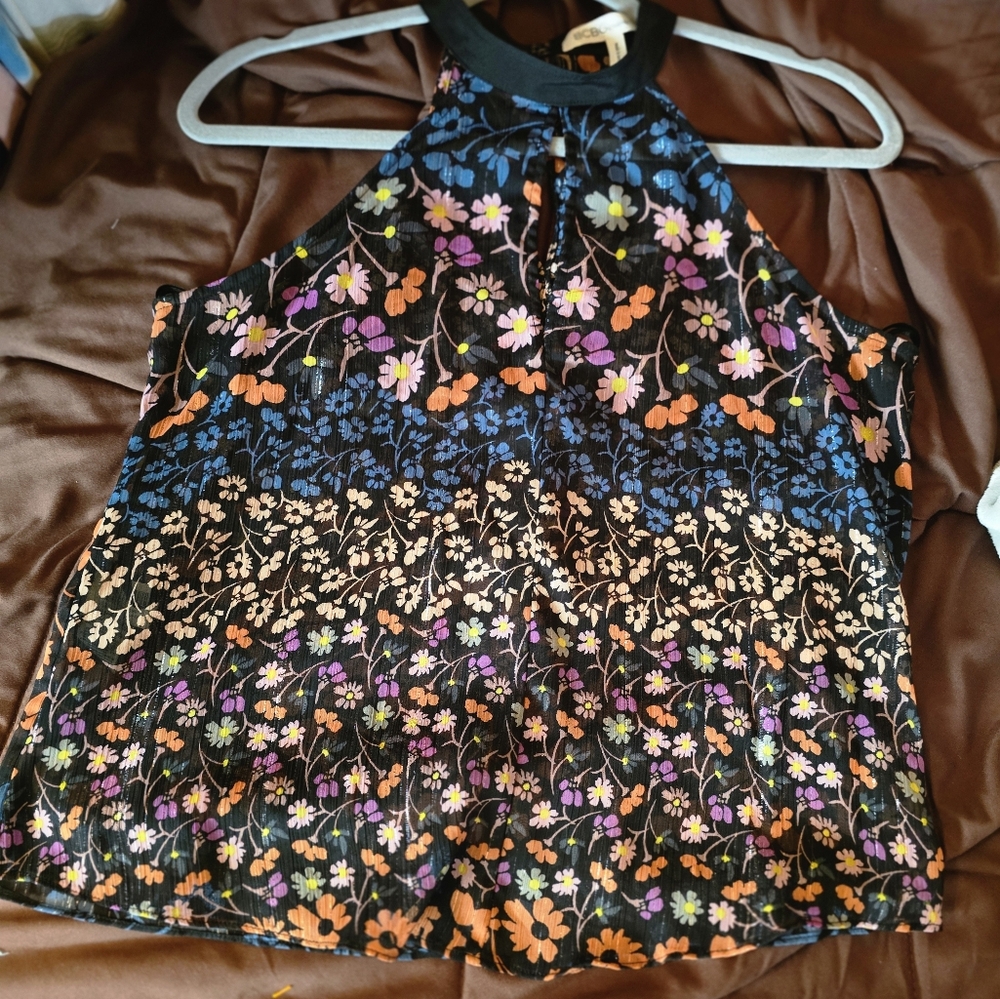 BCBGeneration Multicolor Floral Halter Top $8 Or 2/$10